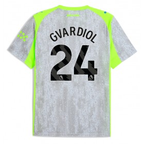 Pánské fotbalový oblečení Manchester City Josko Gvardiol #24 Tretí košile 2025-26 Krátkým Rukávem